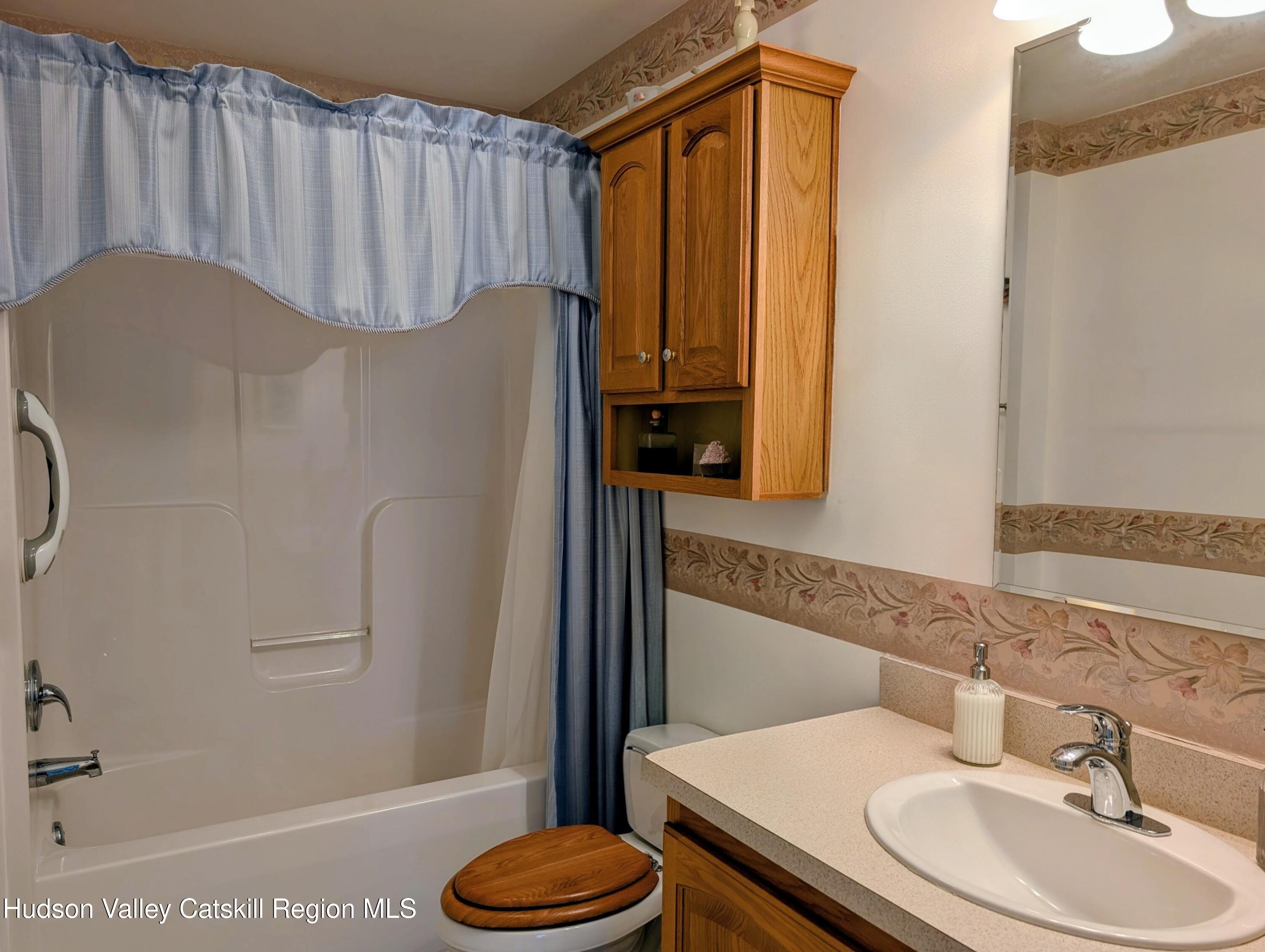 834 Co Rte 19 Elizaville, NY 12523 - Photo 19 of 32 a bathroom with a sink a toilet and shower