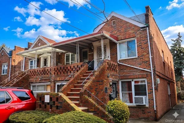 a front view of a house with balcony