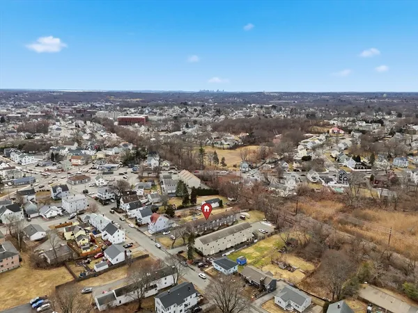 an aerial view of multiple house
