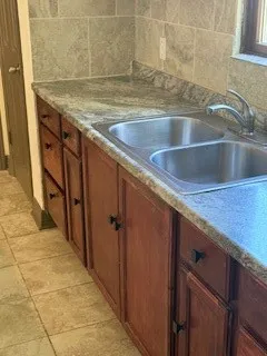 a view of a kitchen counter top space