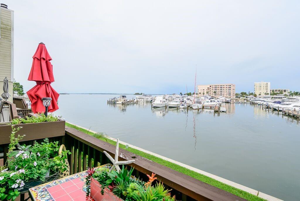 Enjoy your morning coffee on your deck with this view of the marina and St. Joseph's sound.