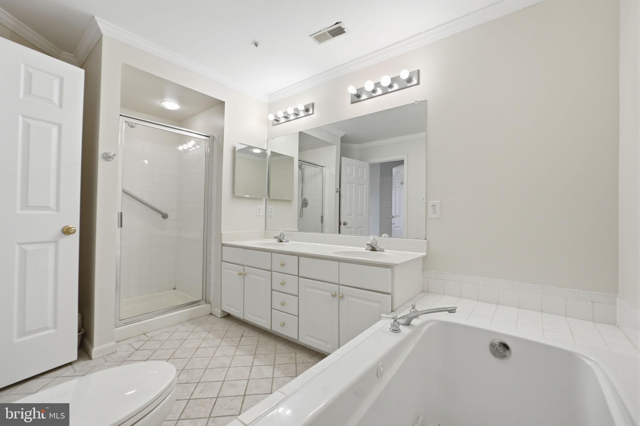 9702 Athletic Way Gaithersburg, MD 20878 - Photo 22 of 29 a spacious bathroom with a shower sink and mirror