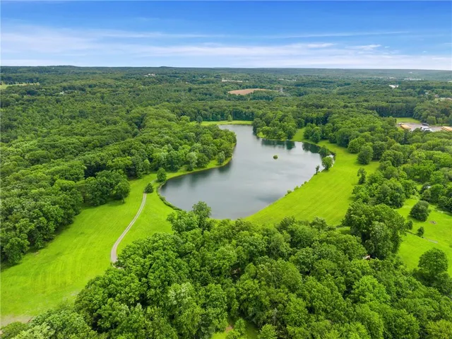 a view of a lake with a outdoor space