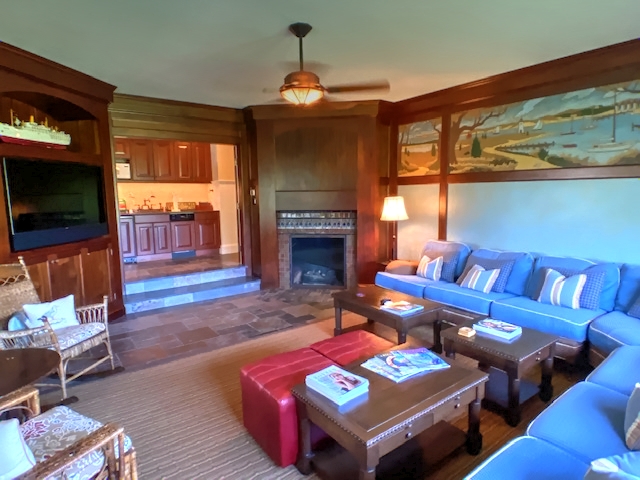 3 Katama Bay View Road Edgartown, MA 02539 - Photo 23 of 50 a living room with furniture a flat screen tv and a fireplace