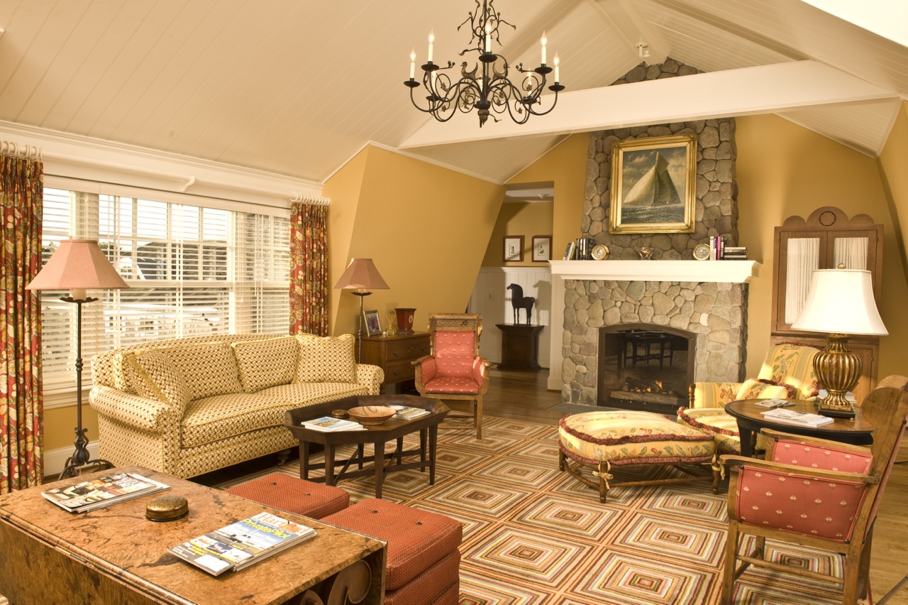 3 Katama Bay View Road Edgartown, MA 02539 - Photo 33 of 50 a living room with furniture a fireplace and a flat screen tv