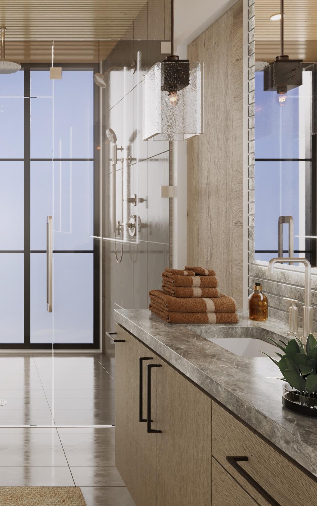 Tbd North Main Street, Unit 202 Ketchum, ID 83340 - Photo 8 of 11 Bathroom Rendering - Mountain Shadow