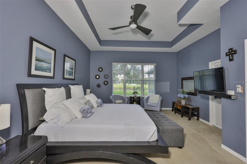 1204 Facet View Way Valrico, FL 33594 - Photo 31 of 59 a bedroom with a bed a flat screen tv and a large window