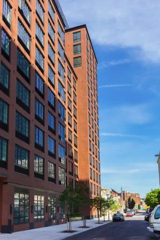 a front view of a building