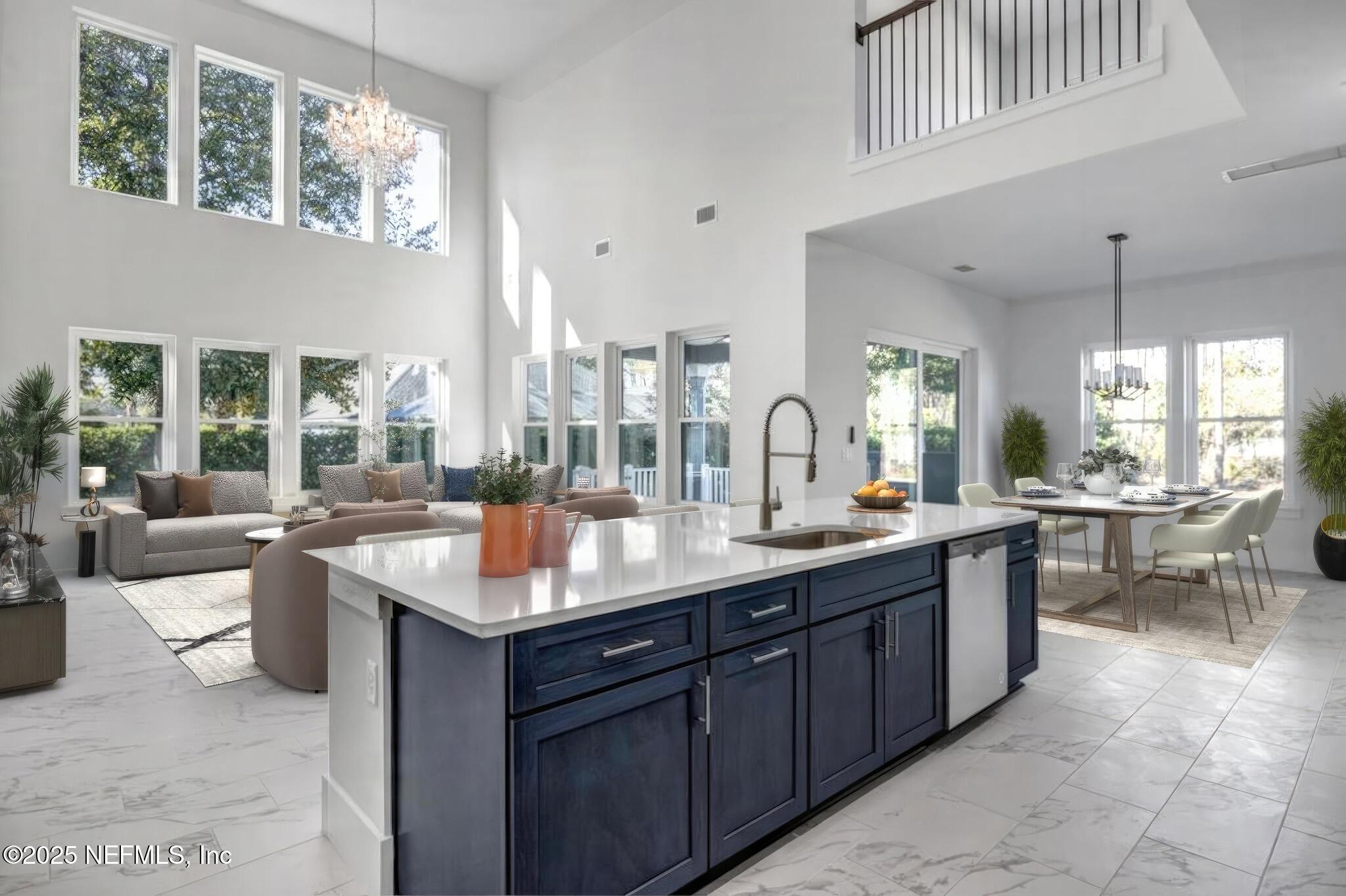 586 A1A North Ponte Vedra Beach, FL 32082 - Photo 5 of 29 a large kitchen with a large counter top space
