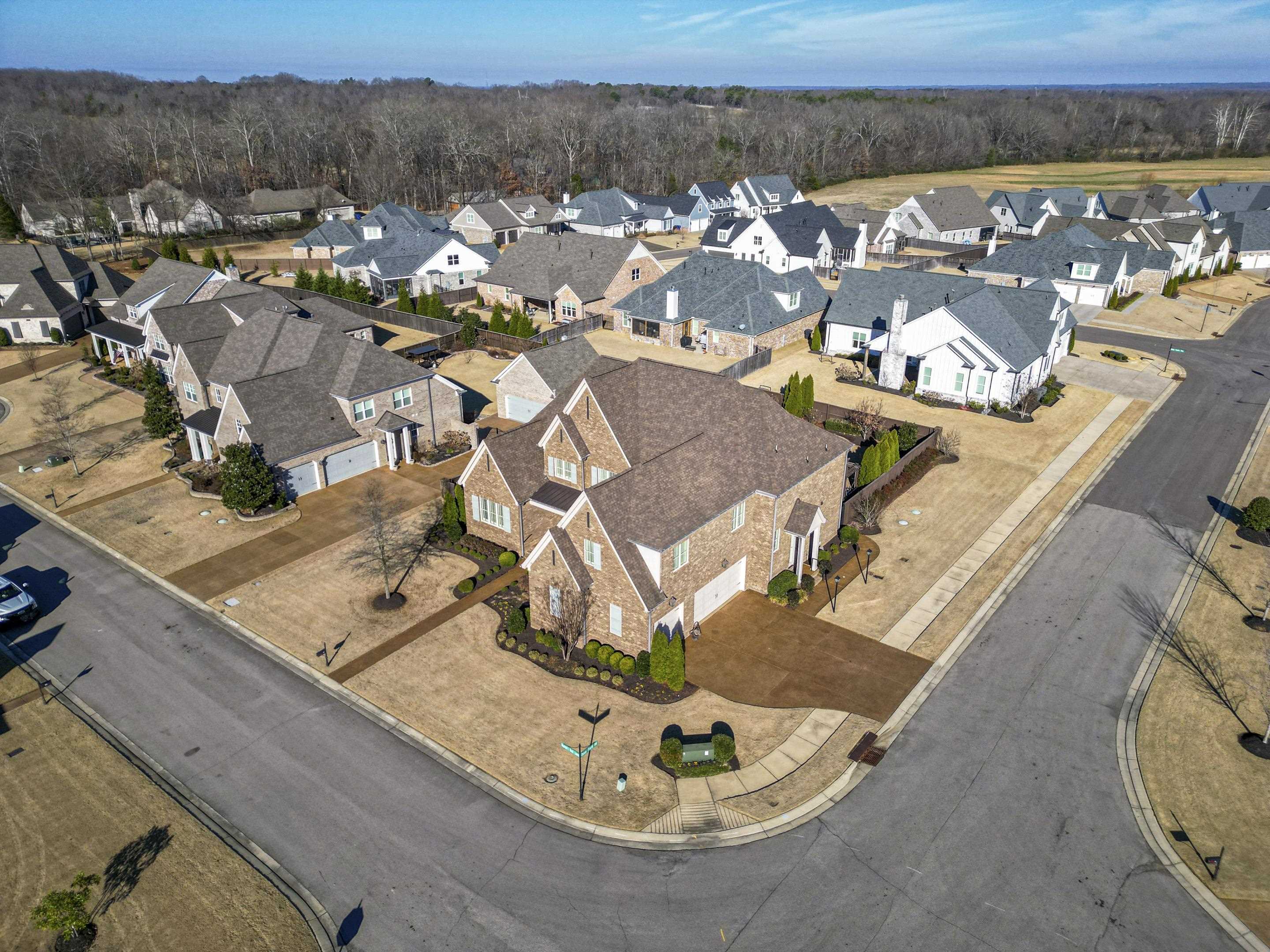 195 Hunters Rest Lane Collierville, TN 38017 - Photo 3 of 35 Aerial view of property's location featuring nearby suburban area