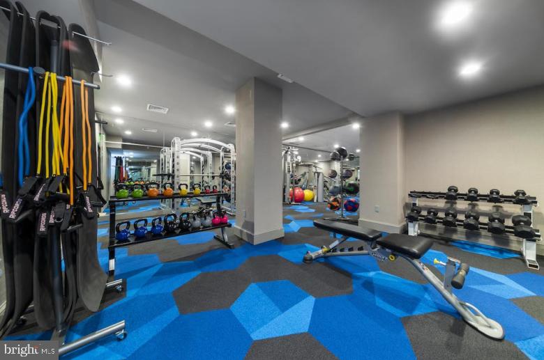 222 West Rittenhouse Square, Unit 1504 Philadelphia, PA 19103 - Photo 10 of 29 a view of a room with gym equipment