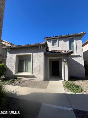 a view of a house with a garage