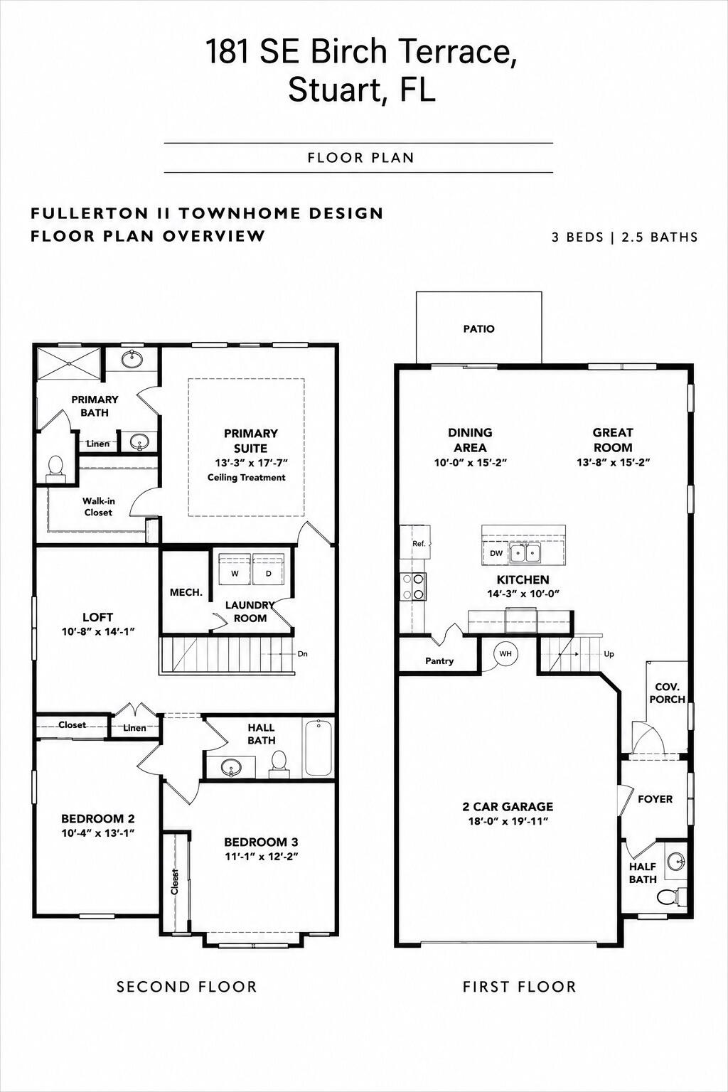 181 Southeast Birch Terrace Stuart, FL 34997 - Photo 29 of 29 Floorplan