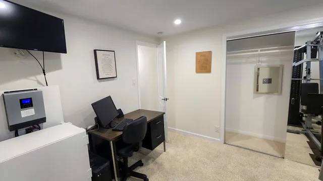 a view of a lake with a mountain