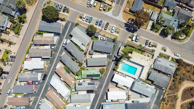 an aerial view of a city