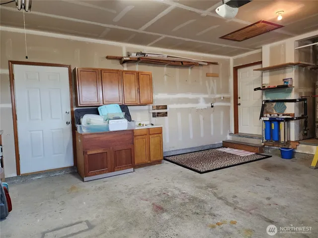 a room with storage and utility