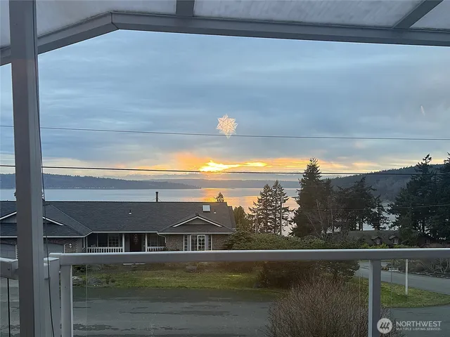 a view of city from a balcony
