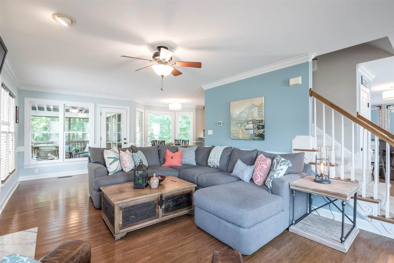 Modern, open layout. Accent wall, stunning views, plenty natural light, superb, oversized windows. Living Room