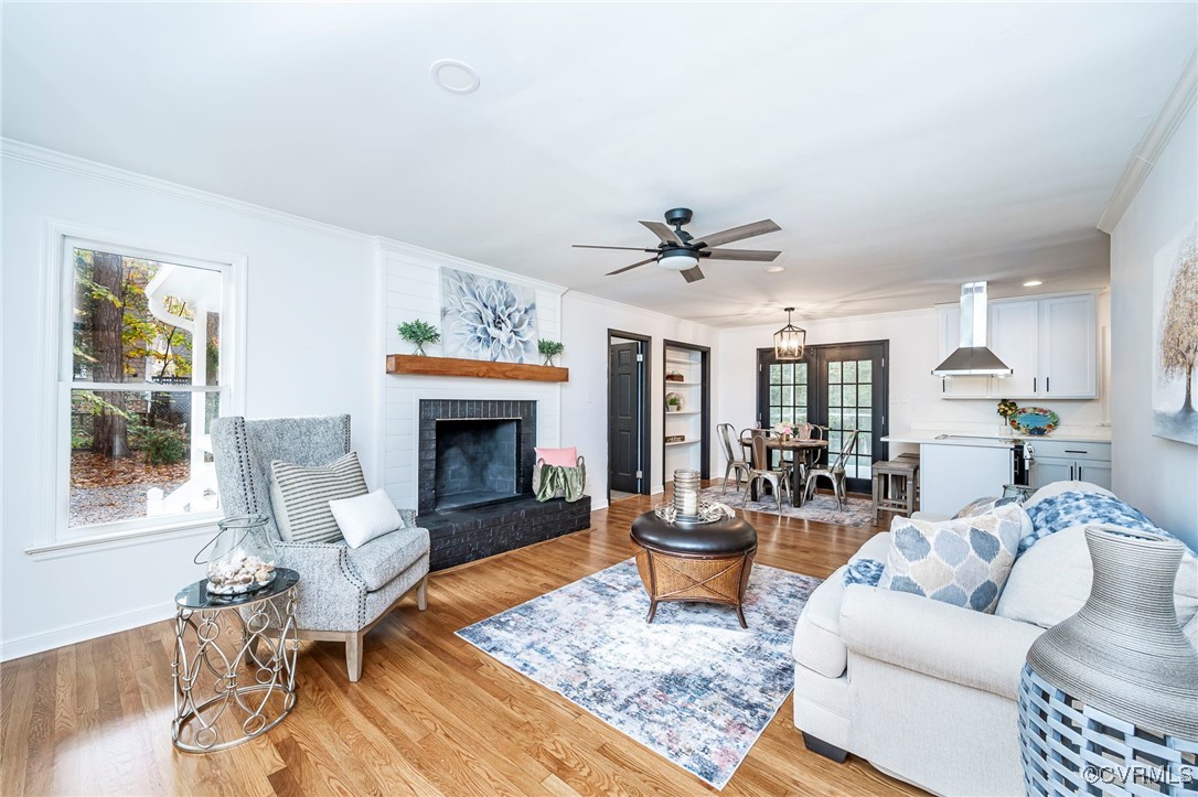 4117 Poplar Grove Road Midlothian, VA 23112 - Photo 3 of 31 a living room with furniture and a fireplace