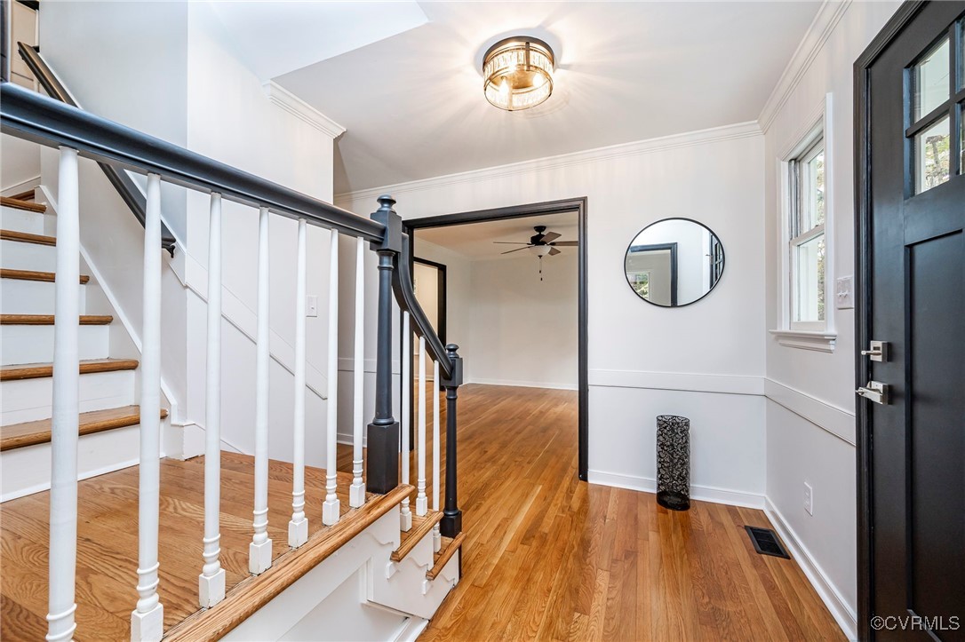 4117 Poplar Grove Road Midlothian, VA 23112 - Photo 5 of 31 a view of staircase with wooden floor