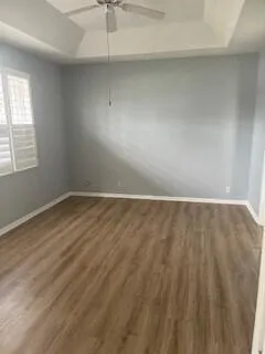 an empty room with a window
