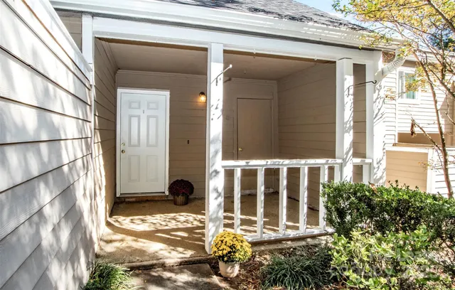 a view of wooden balcony
