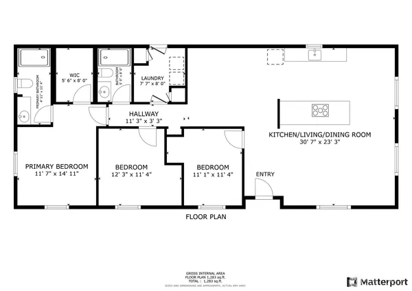 a picture of a bench in front of a gate