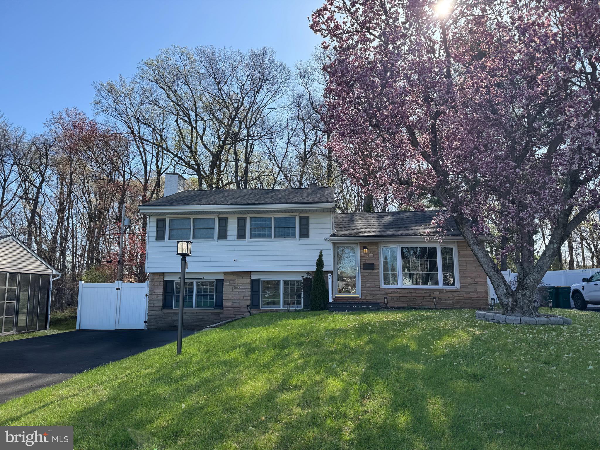 a view of house with a yard