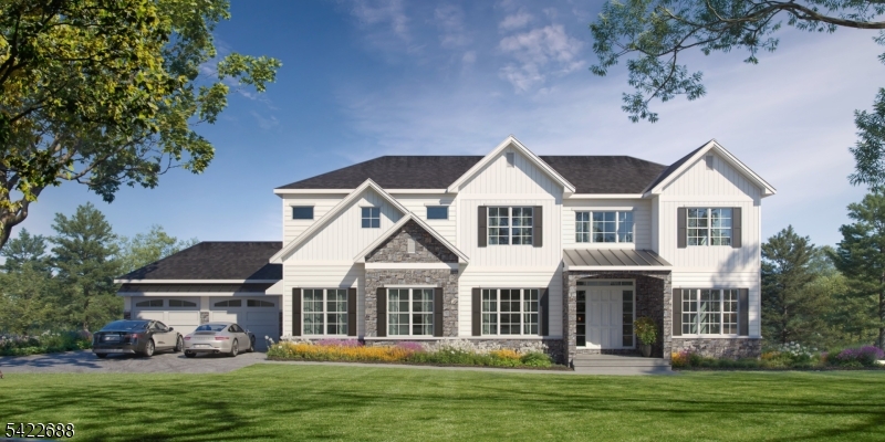 a front view of a house with a yard and potted plants