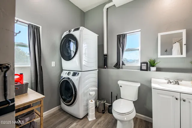 an aerial view of house with yard