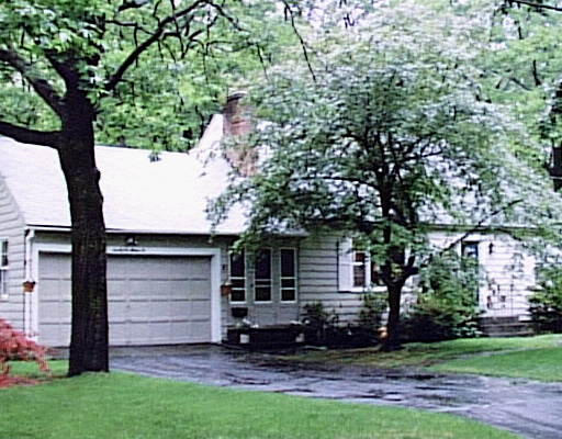 a view of a house with a backyard