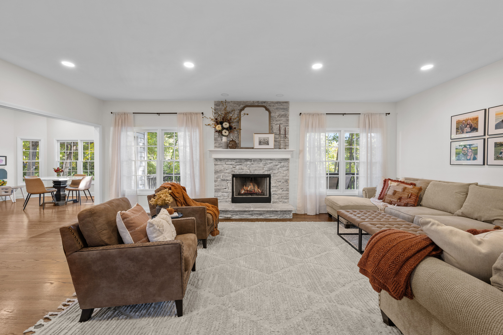 408 Delaware Circle Bolingbrook, IL 60440 - Photo 18 of 47 a living room with furniture and a fireplace