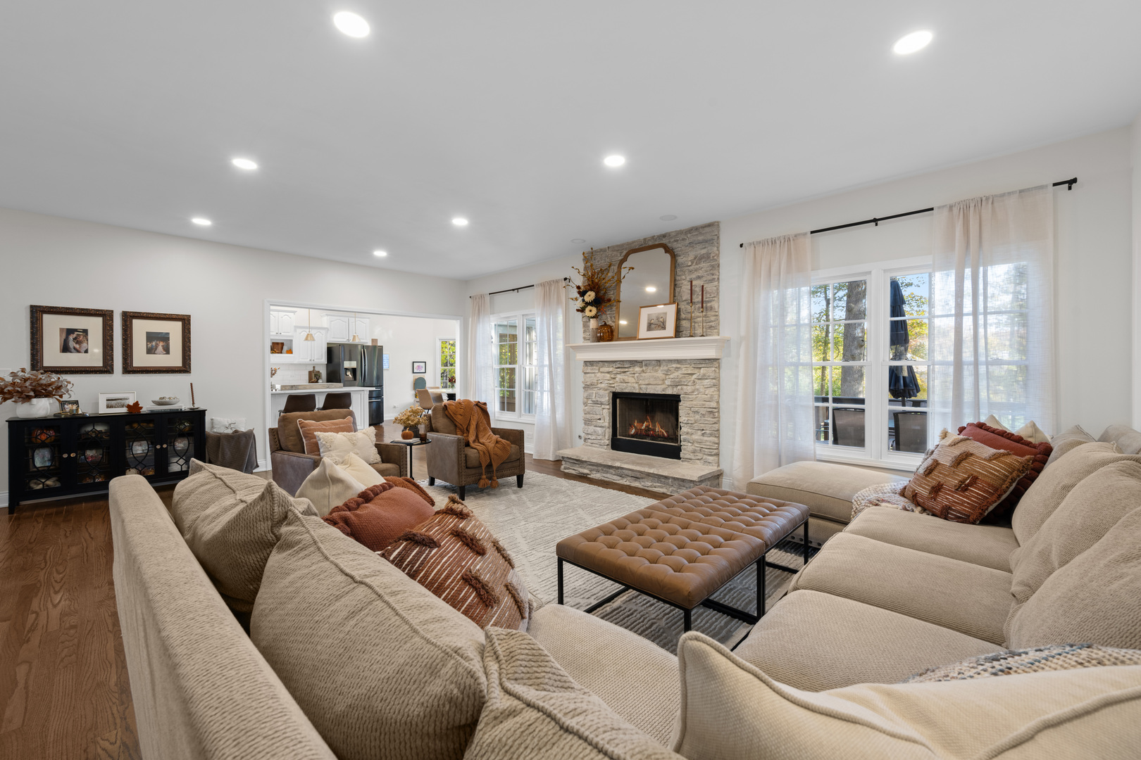408 Delaware Circle Bolingbrook, IL 60440 - Photo 19 of 47 a living room with furniture fireplace and a large window