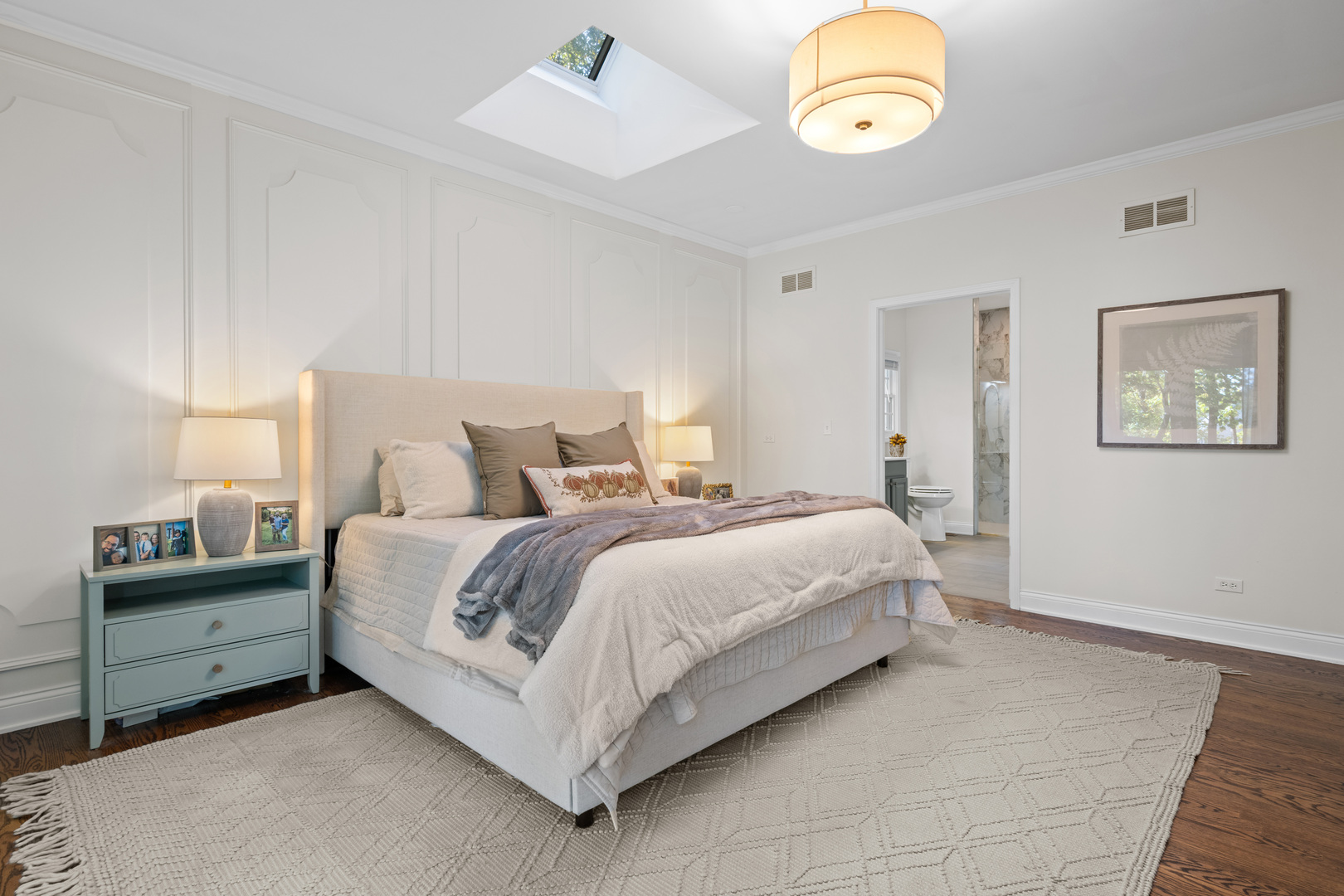 408 Delaware Circle Bolingbrook, IL 60440 - Photo 23 of 47 a bedroom with a bed and a chandelier