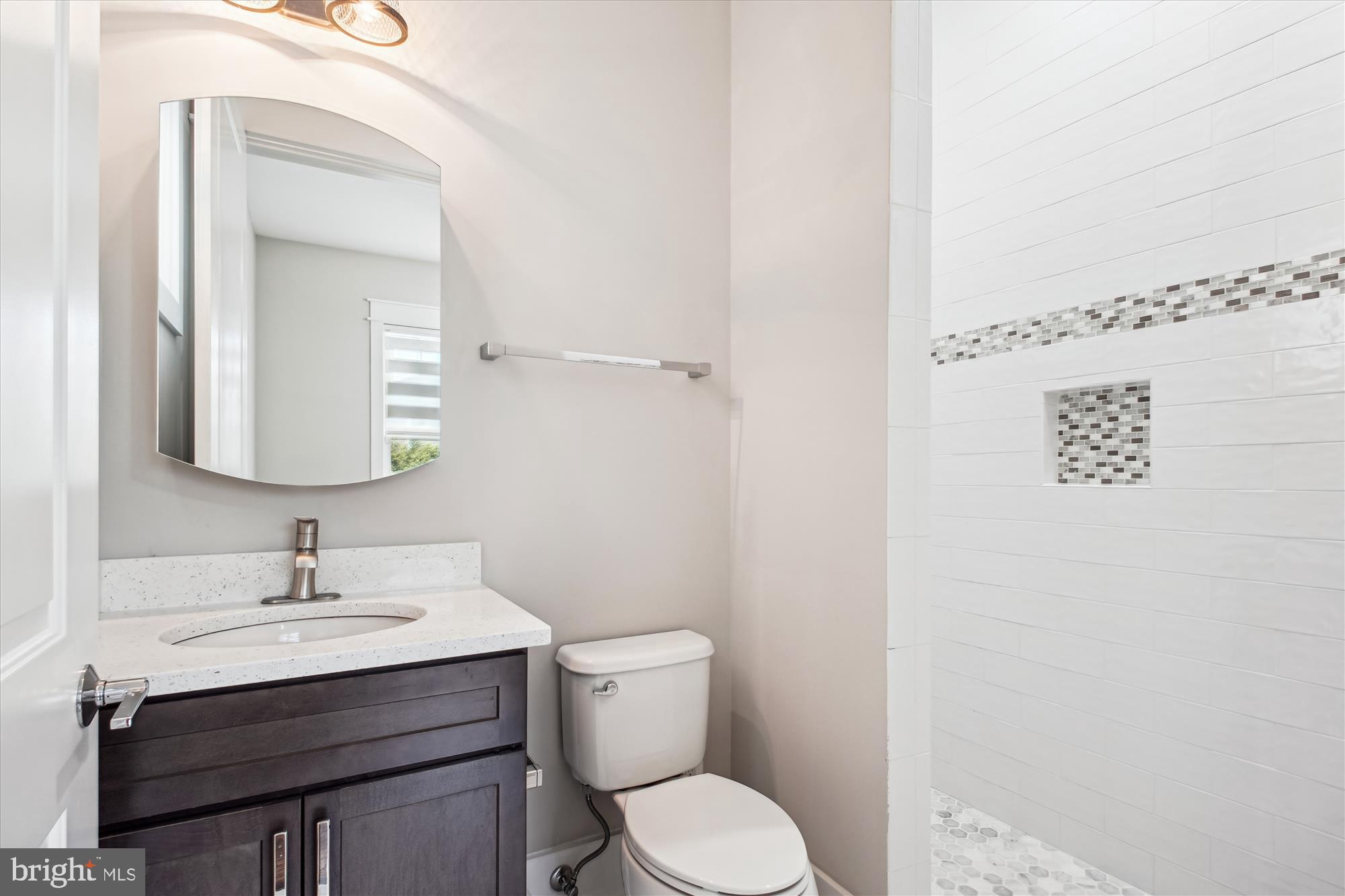 1565 Hane Street McLean, VA 22101 - Photo 25 of 43 a bathroom with a toilet a sink and mirror