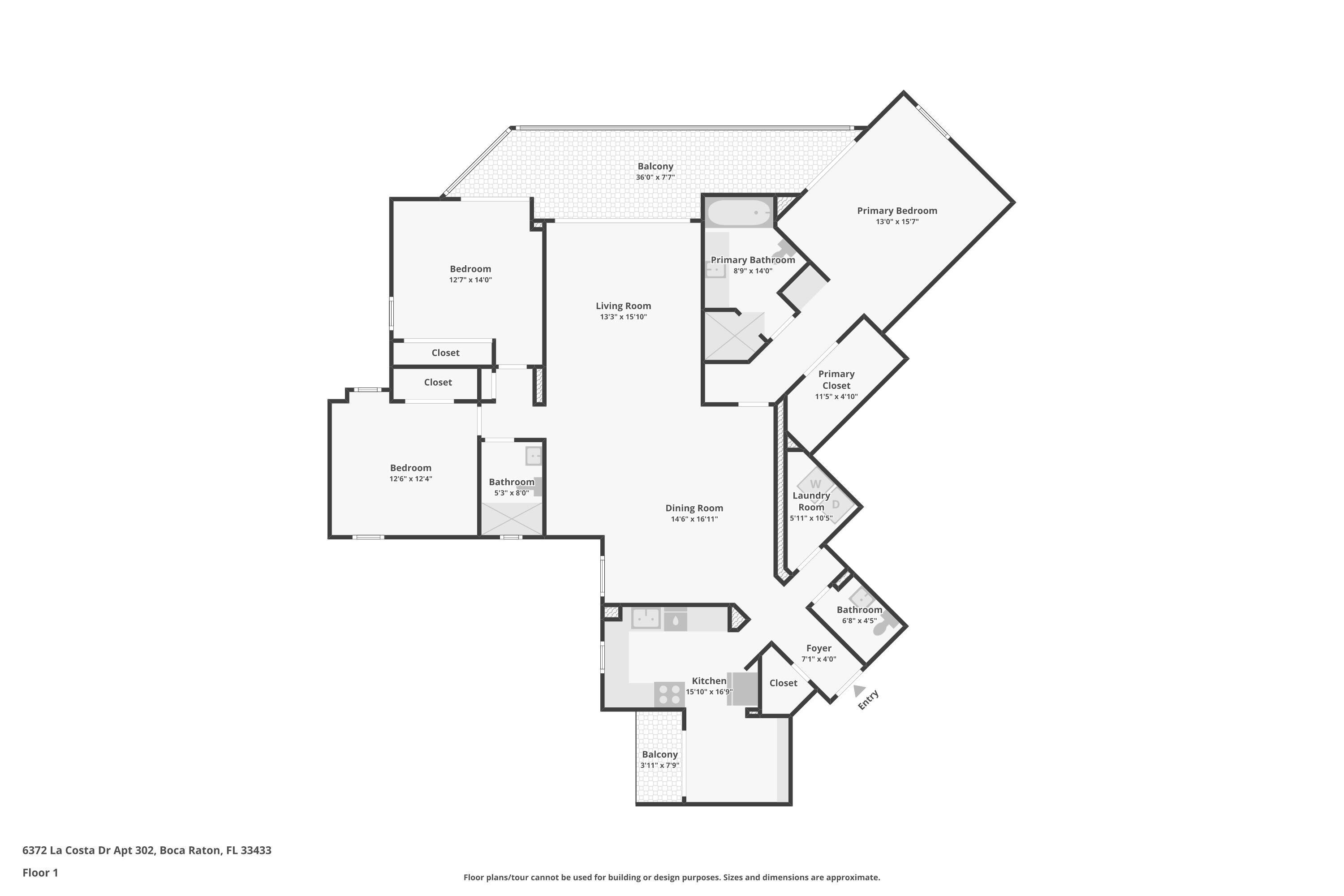 6372 La Costa Drive, Unit 302 Boca Raton, FL 33433 - Photo 51 of 52 a picture of floor plan