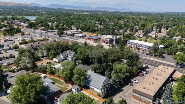 an aerial view of multiple house
