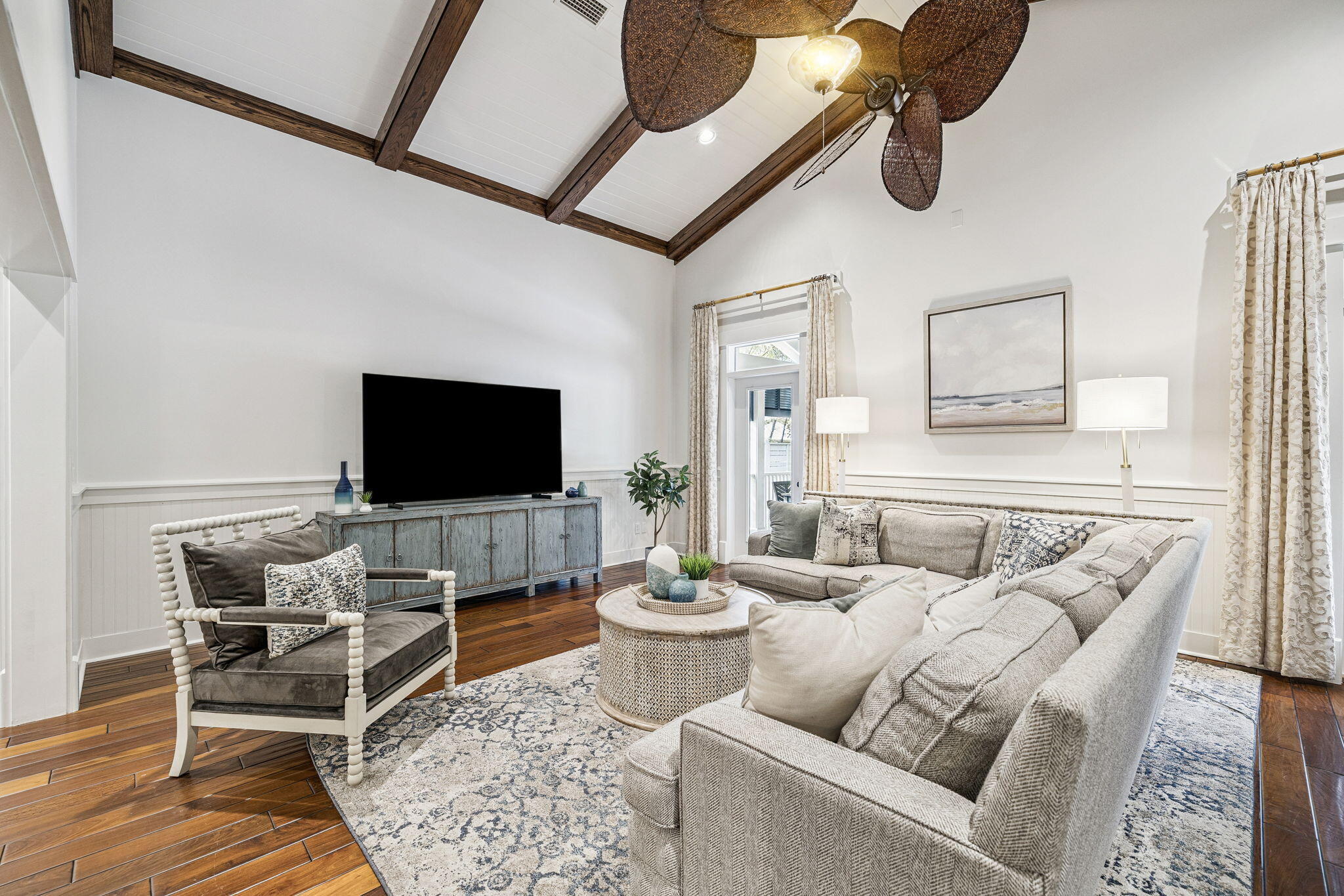 76 Crescent Road Santa Rosa Beach, FL 32459 - Photo 11 of 104 a living room with furniture and a flat screen tv