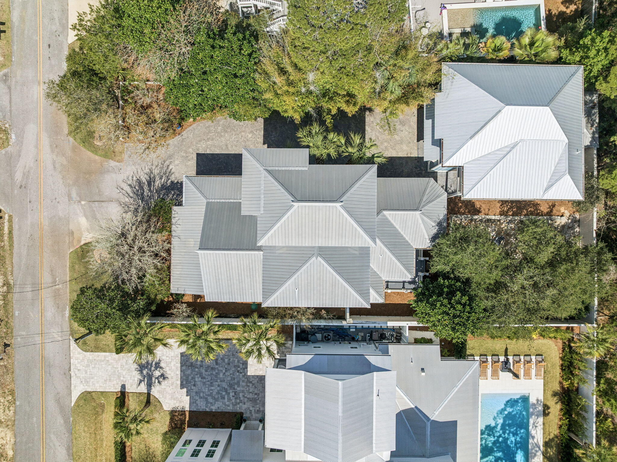 76 Crescent Road Santa Rosa Beach, FL 32459 - Photo 94 of 104 an aerial view of a house with yard and swimming pool