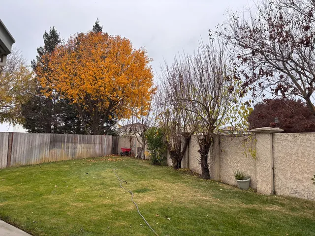 a backyard of a house