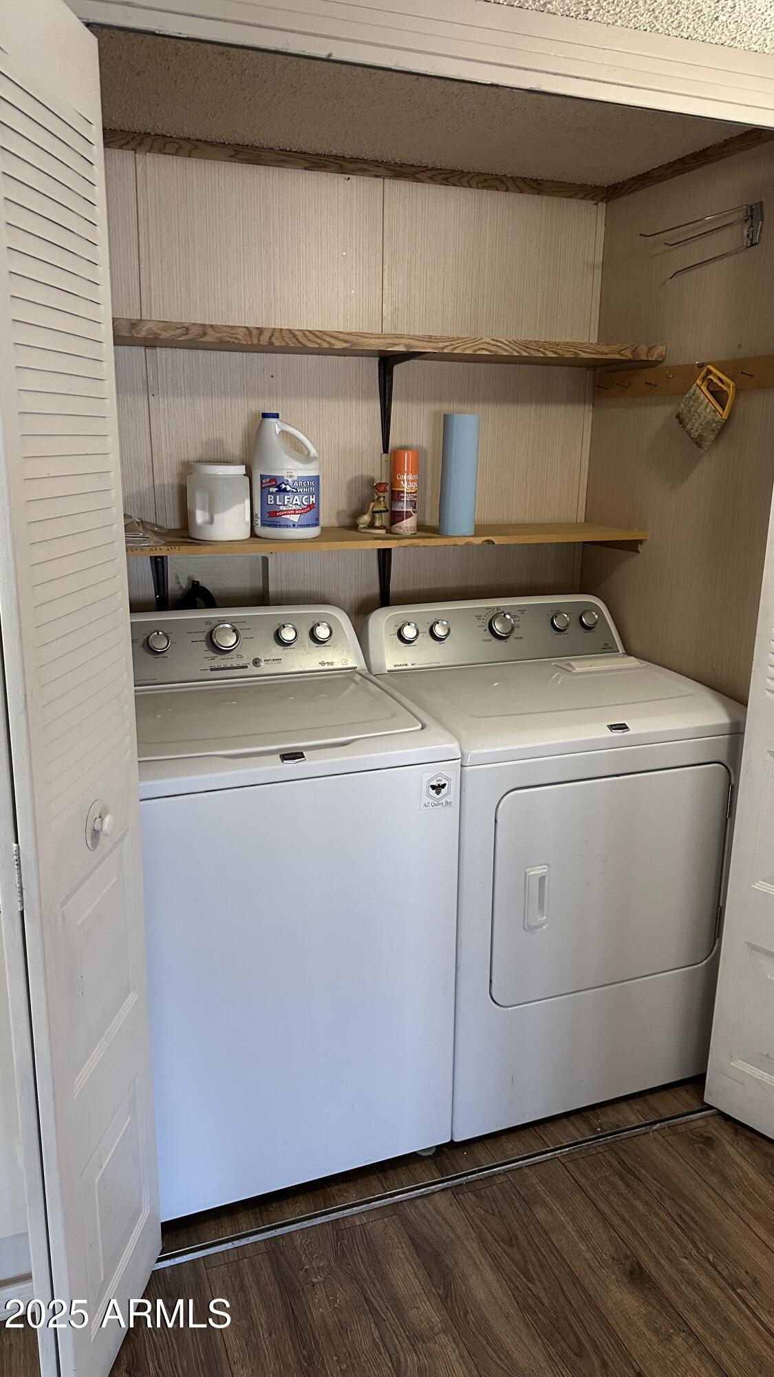 834 South Meridian Road, Unit 105 Apache Junction, AZ 85120 - Photo 23 of 48 a utility room with dryer and washer