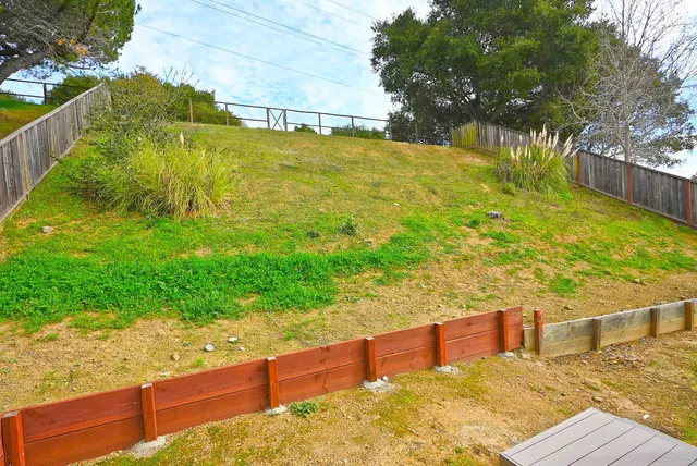 a view of an outdoor space and swimming pool