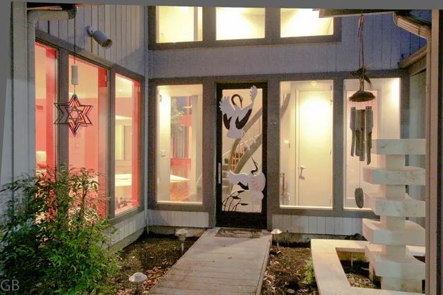 a view of front door of house