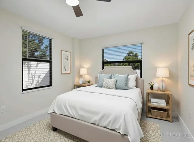 a bathroom with a sink vanity and a mirror