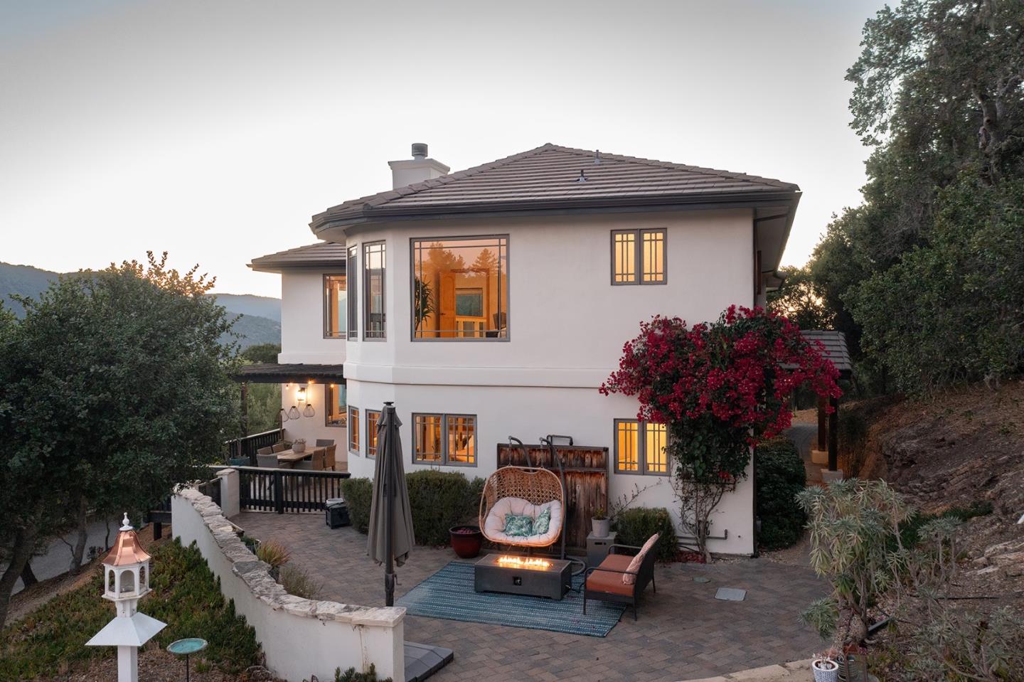 175 Chaparral Road Carmel Valley, CA 93924 - Photo 35 of 40 a front view of a house with a garden