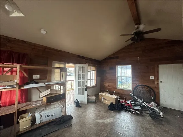 a room with furniture