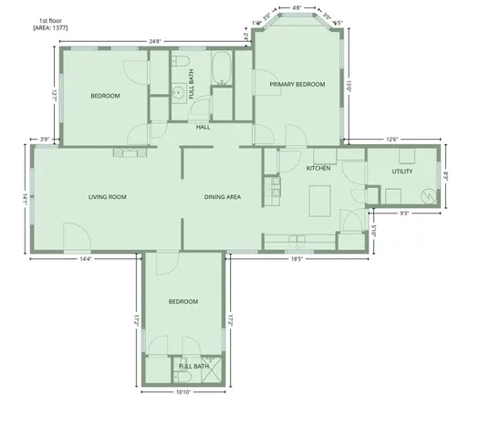 a picture of a bathroom with a refrigerator