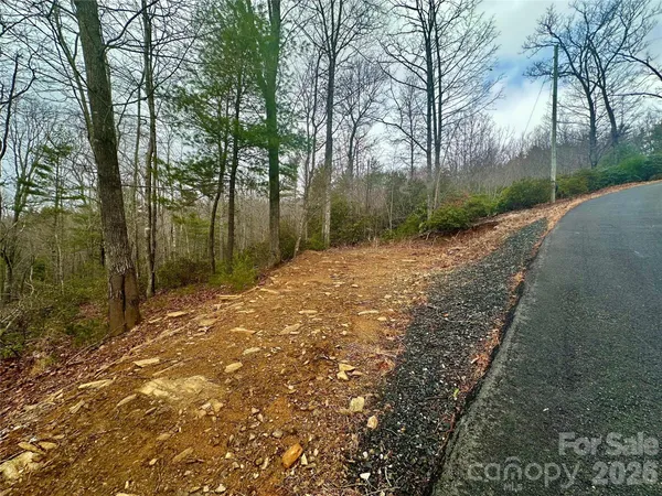 a backyard of a house with large trees