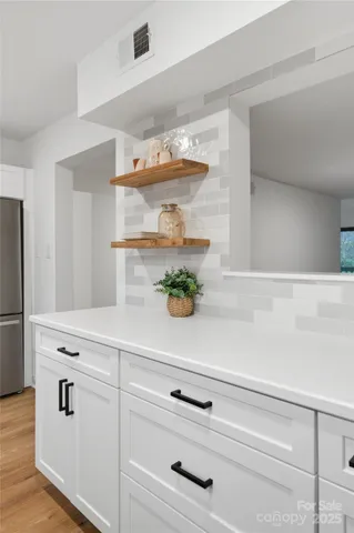 a close view of closet