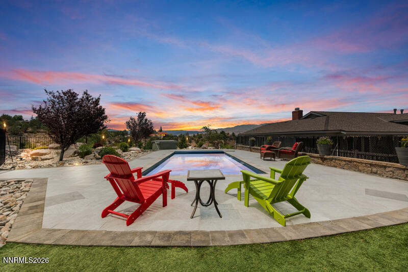 3475 Meridian Lane Reno, NV 89509 - Photo 46 of 46 Pool evening shot with view
